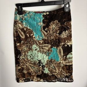 paisley lace floral skirt